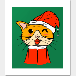 Cat Christmas Funny Posters and Art